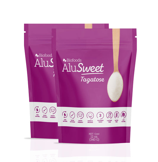 Biofoods AluSweet Tagatose + Stevia Natural- 24 oz 2:1 Replacement - 2 Pack