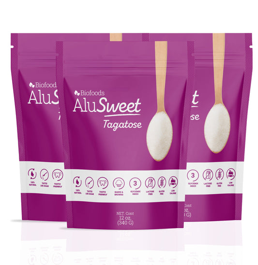 Biofoods AluSweet Tagatose + Stevia Natural- 36 oz 2:1 Replacement - 3 Pack