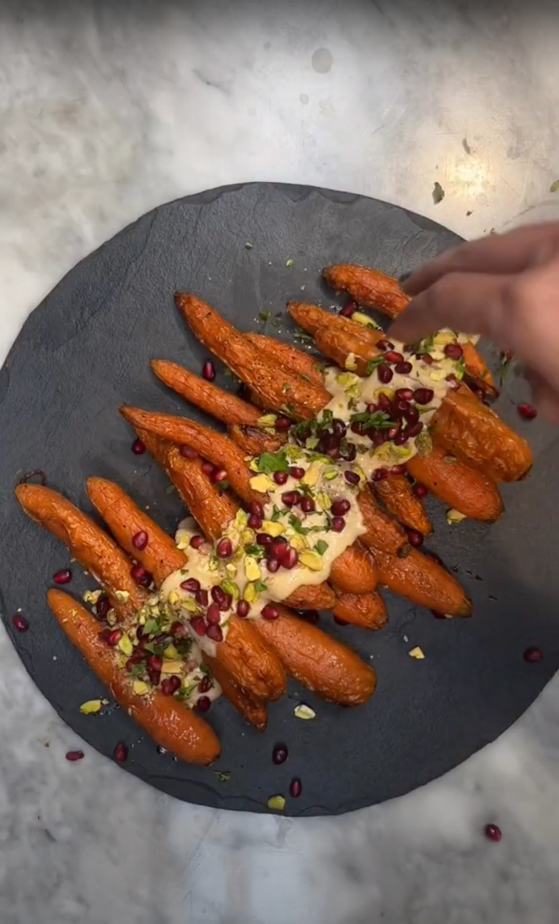 Glazed Carrots with Miso-Tahini Sauce