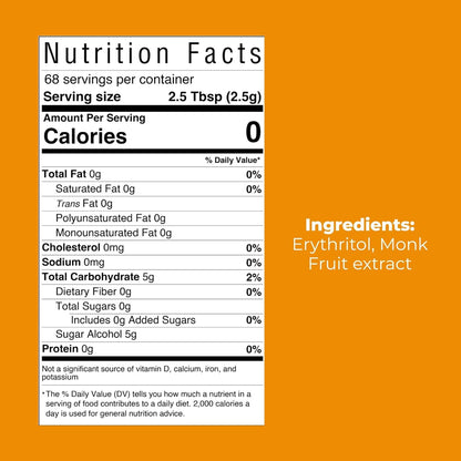 Biofoods Alusweet Erythritol + Monkfruit Sweetener (12 Oz)