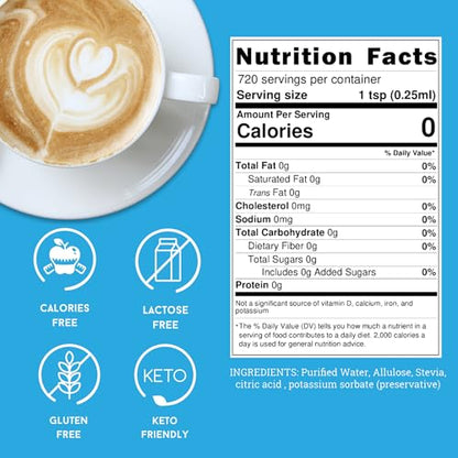 Alusweet Allulose Stevia Drops 6 FL OZ