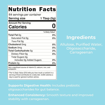Biofoods Alusweet Allulose Syrup- Sugar Free Syrup - 11 fl oz- 2 Pack