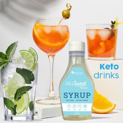 Biofoods Alusweet Allulose Syrup- Sugar Free Syrup - 11 fl oz- 2 Pack