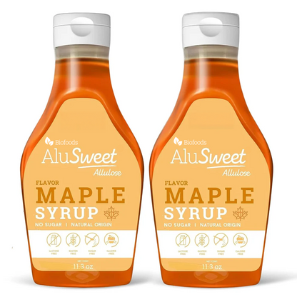 Biofoods Alusweet Maple Syrup - Sugar Free Syrup- 11 fl OZ- 2 Pack