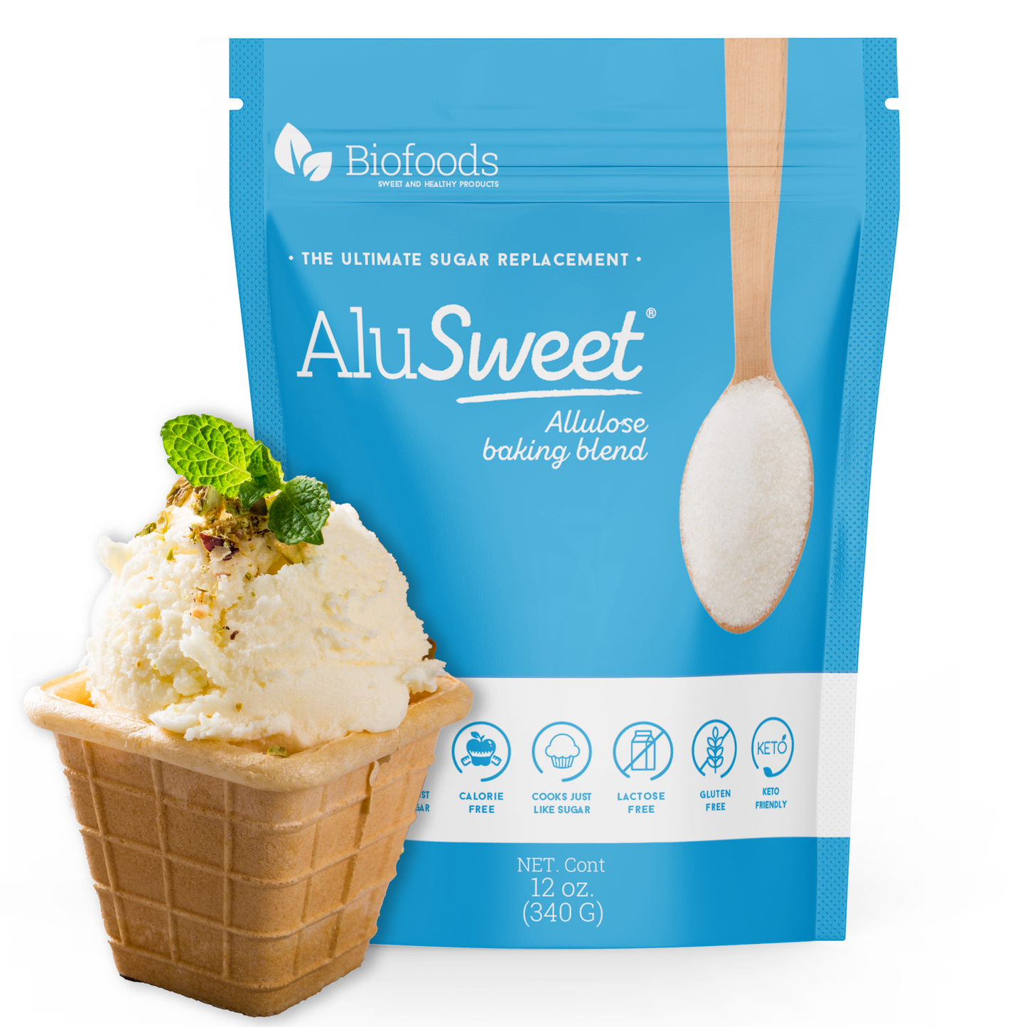 AluSweet Allulose Baking Blend Sugar Replacement (12oz)