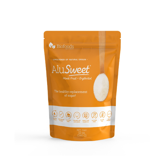 Alusweet Erythritol + Monkfruit Sweetener (12 Oz)