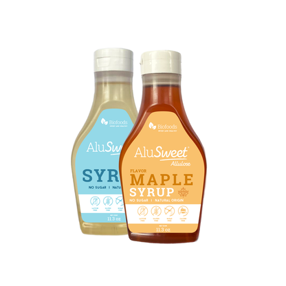 Pack of Alusweet Maple Syrup + Allulose Syrup